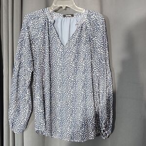 BTFBM Blue and White Blouse